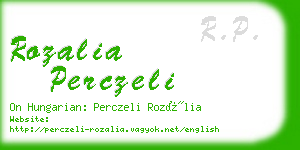 rozalia perczeli business card